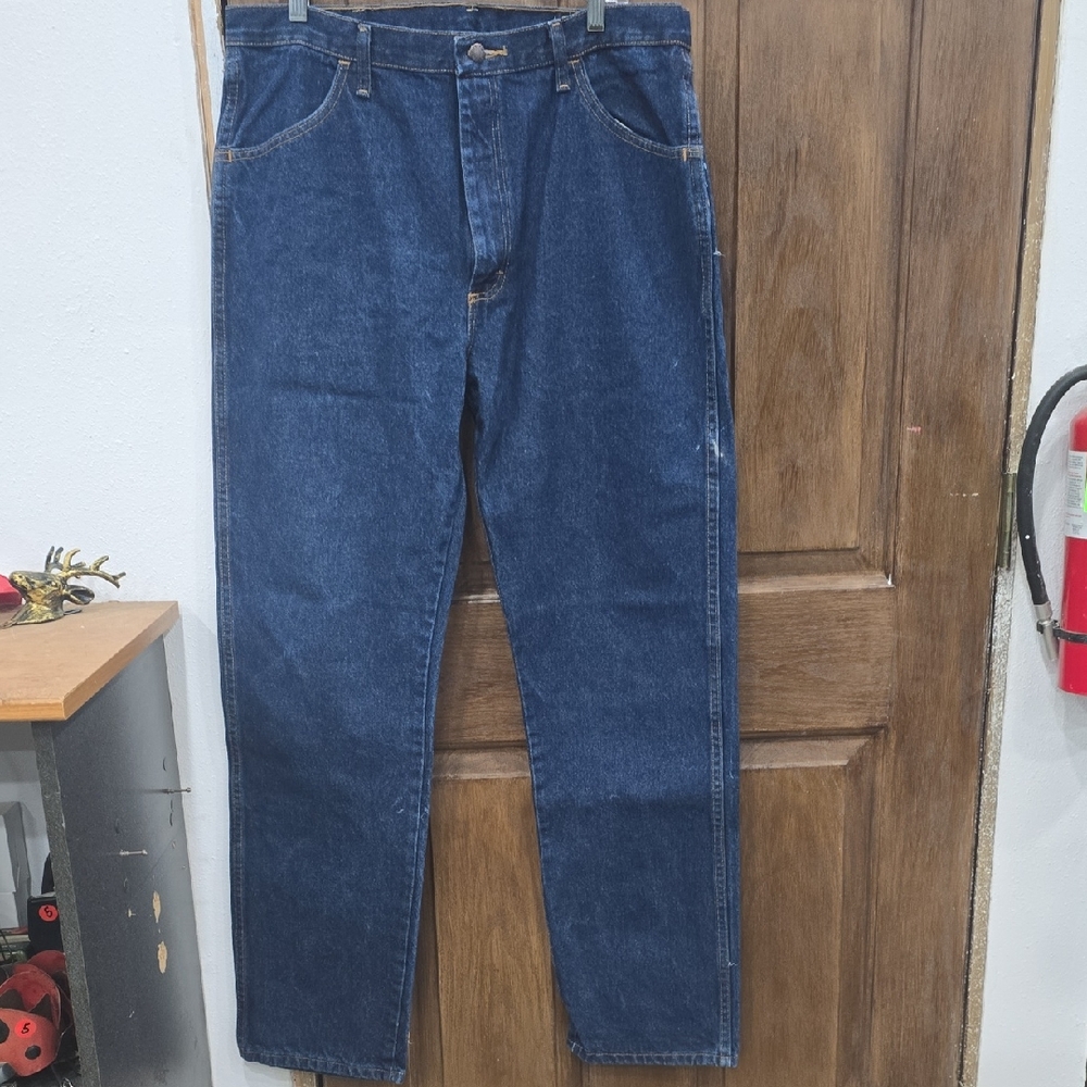 Rustler Men's Dark Blue Straight Jeans